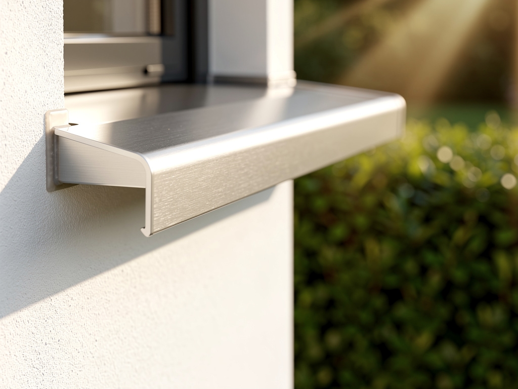 Parapet zewnętrzny aluminiowy z prawidłowym spadkiem
